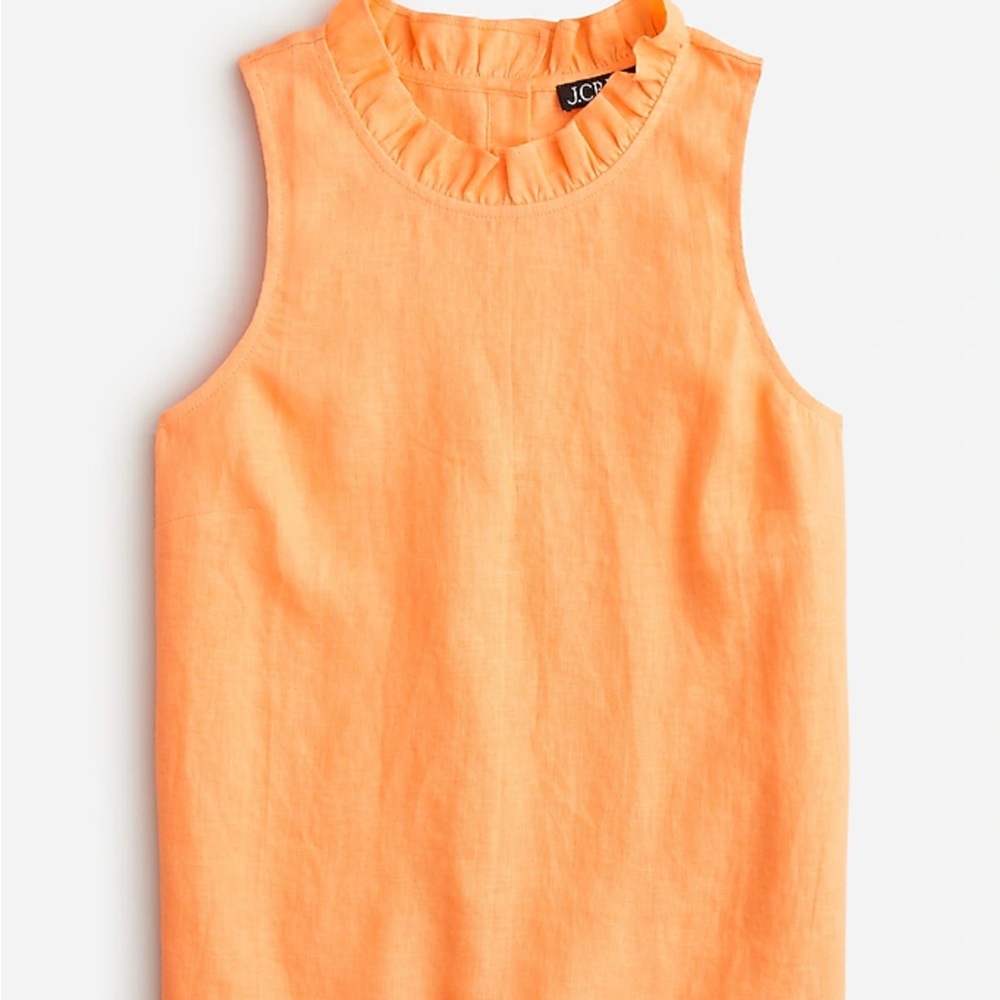Jcrew fleur linen tank size small